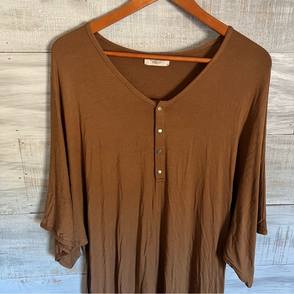 Dwell + Slumber Brown Caftan Dress - Picture 3 of 13